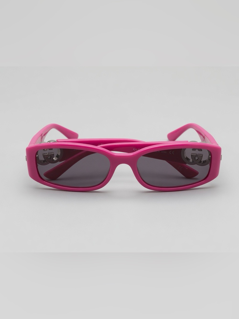 Gucci Kids Hot Pink Rectangular Sunglasses with Dark Lenses